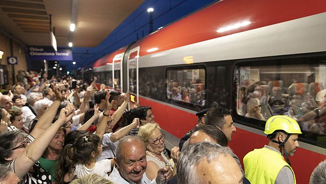 Chiusi, che festa per il primo Frecciarossa