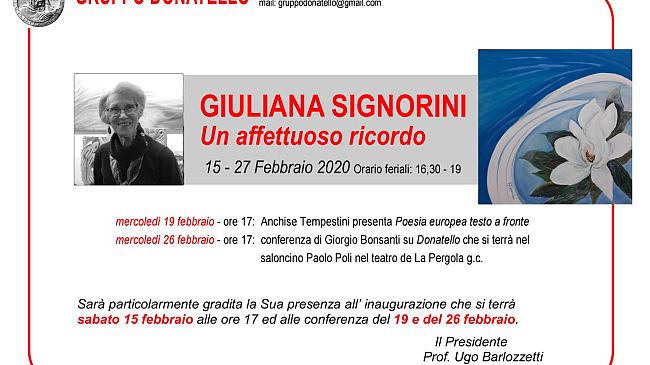 Gruppo Donatello: ricordando Giuliana Signorini