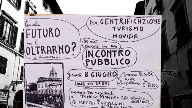 Futuro dell'Oltrarno, incontro pubblico in piazza Tasso 