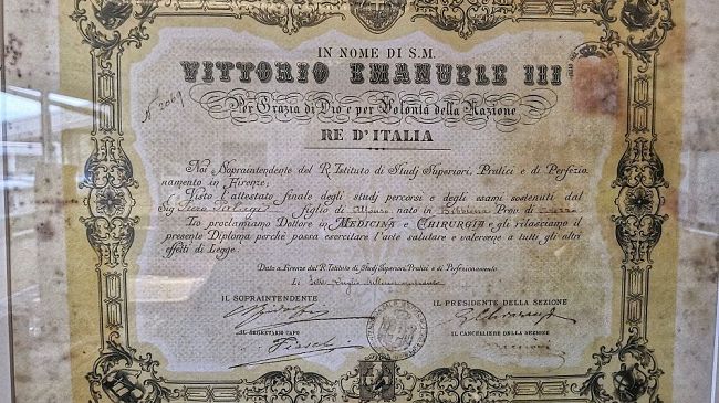 Ritrovato il diploma di laurea di Piero Palagi