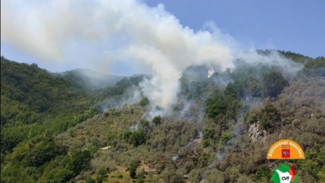 Incendio A Monzone, Fronte Di Fiamma Sotto Controllo • Nove Da Firenze