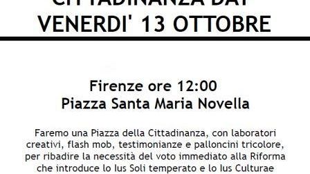 “Sì allo Ius Soli”: venerdì 13 ottobre flash mob in piazza Santa Maria Novella