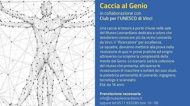 Vinci: speciale caccia al Genio a porte chiuse