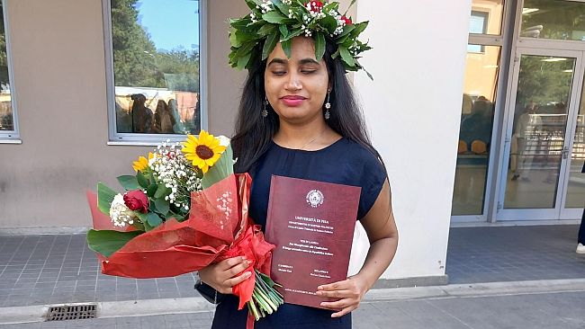 Pisa: laureata Manisha Rani, studentessa affetta da disabilità visiva