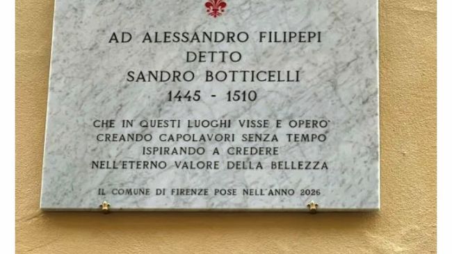 Una targa per Alessandro Filipepi detto Sandro Botticelli