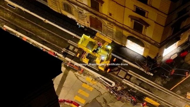 Lavori Tramvia, le foto di stanotte in zona piazza Libertà 