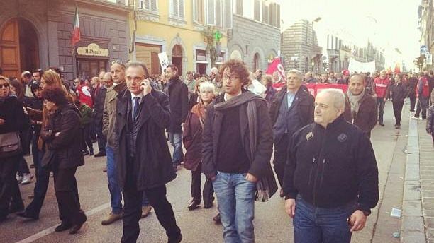 Giornata europea contro l'austerity, Cgil e Cobas in corteo a Firenze