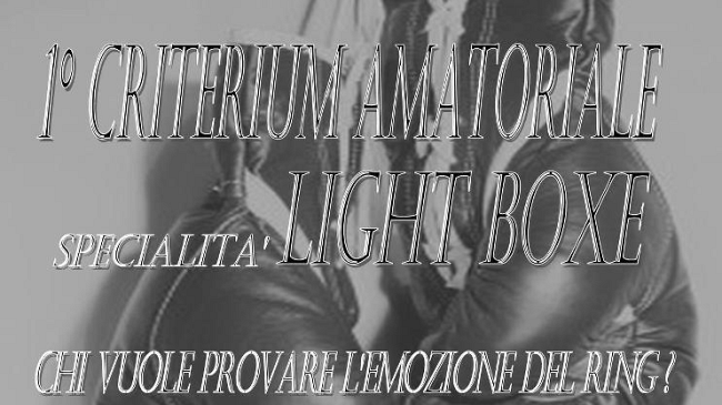 Primo Criterium Amatoriale a Firenze, specialità light Boxe