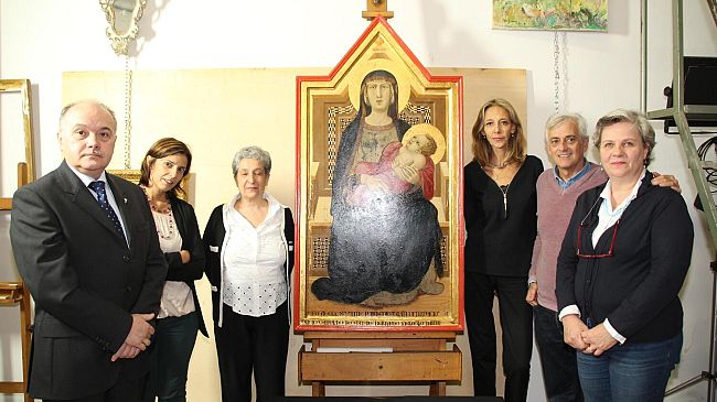 Restauro a Firenze della prima opera di Ambrogio Lorenzetti