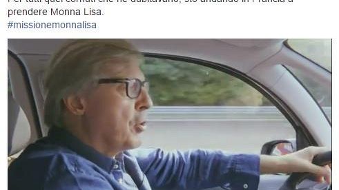 Monna Lisa la Gioconda, Social seguono Sgarbi verso Parigi 