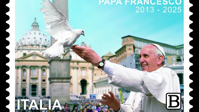 Francobollo commemorativo di Papa Francesco