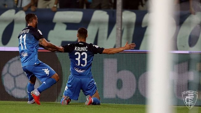 Empoli vs Cagliari 2 - 0 Prestazione convincente dell'Empoli. Il Cagliari confusionario.