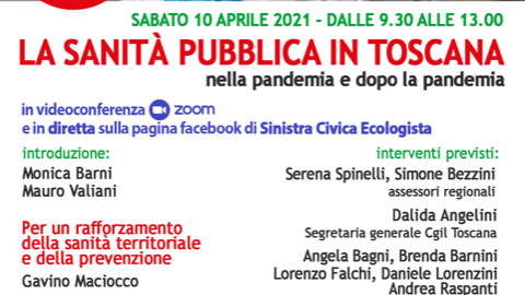 Sinistra Civica Ecologista, dibattito sull'emergenza Covid