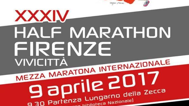 Il 9 aprile 2017 l'Half Marathon Firenze Vivicittà, iscrizioni al via domani