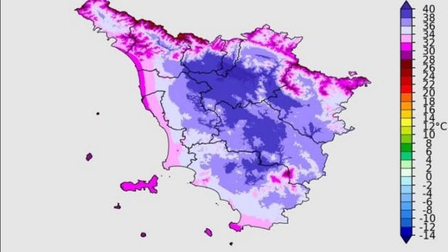 Temperature a Firenze, oggi fino a 41 gradi