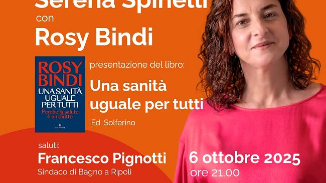 Rosy Bindi presenta il suo libro sulla sanità a Bagno a Ripoli