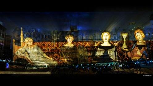 'Guru' dell’immagine a lavoro per trasformare piazza Il Campo in una discoteca