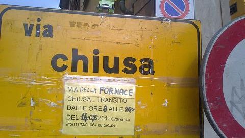 Traffico bloccato in zona via Massoni, Canonica e Terzollina