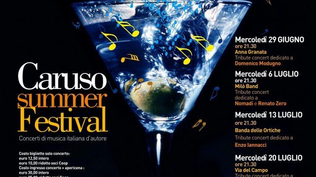 Al via il 29 Giugno il Caruso Summer Festival