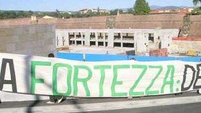 Manifestazione ieri alla Fortezza da Basso