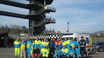 In ambulanza per le curve dell'autodromo