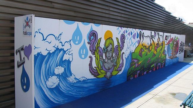 Murales alla Fortezza da Basso dedicato al mondo dell’acqua