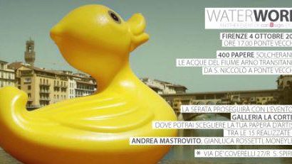 WaterWord: sabato 3 ottobre (alle 17:00) 400 paperelle gialle sulle acque dell'Arno tra S. Niccolò e il Ponte Vecchio
