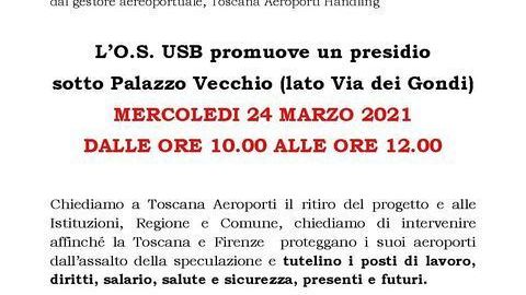 Comparto Handling di Toscana Aeroporti, due manifestazioni