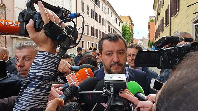 Matteo Salvini in Palazzo Vecchio venerdì 8 novembre