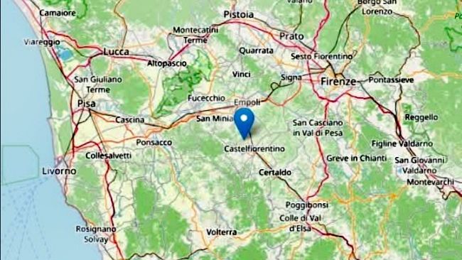 Scossa di terremoto in Toscana alle 0,16