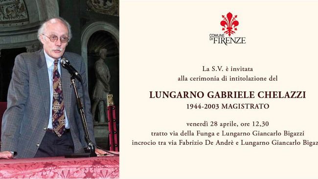 Firenze intitola un lungarno a Gabriele Chelazzi
