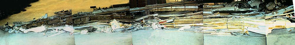 Ricostruzione dell'ala del DC-9 Itavia